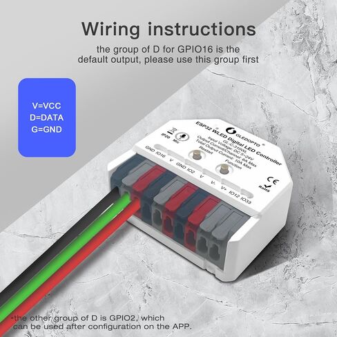 GLEDOPTO ESP32 وحدة تحكم LED WLED صغيرة مع ميكروفون DIY أوضاع ديناميكية للموسيقى DC 5 ~ 24V تعمل مع RGB IC الرقمي القابل للتوجيه WS2811 WS2812 SK6812 TM1814 WS2813 WS2815 شريط ضوء سهل الأسلاك in Kuwait