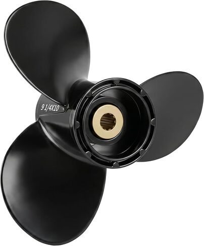 OULEME 58100-90L60-019 مروحة القارب الألومنيوم، 9 1/4 × 10، لمحركات سوزوكي الخارجية 8-20 HP، 10 أسنان، 3 شفرات، RH in Kuwait