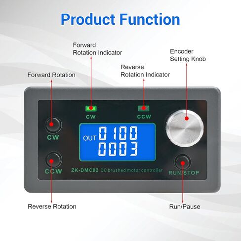 وحدة تحكم في سرعة المحرك PWM DC 12 فولت - 30 فولت 10 أمبير، منظم سرعة متغير، وحدة التحكم في المحرك العكسي الأمامي مع مؤقت تأخير، مدخل مفتاح الحد، 23 وضعًا، وظيفة الذاكرة in Kuwait