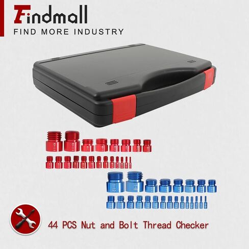Findmall 44 قطعة مقاييس الصواميل والمسمار أداة تحديد الصواميل والمسمار in Kuwait