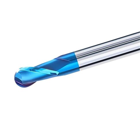 R0.5-R6.0mm قاطعة الطحن HRC50/55/70 2-مطاحن نهاية كروية من كربيد الفلوت للصلب/الألومنيوم (HRC55-DLC، R0.5x2x4Dx50L) in Kuwait