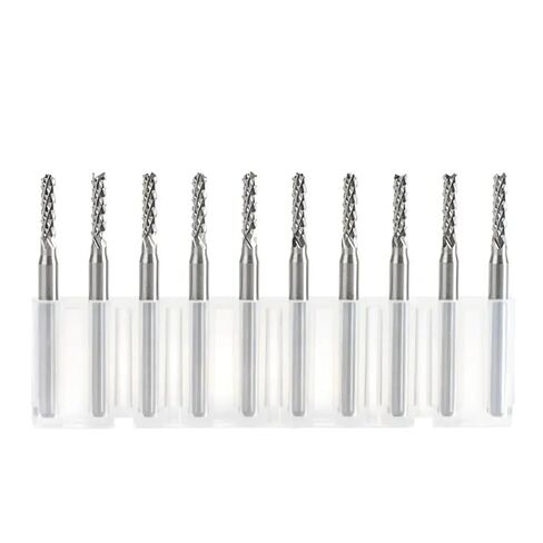 الصلبة كربيد الذرة نهاية مطحنة قطع الطحن بت D0.8 1.0 1.6 1.8 2.4 3.1 PCB نهاية مطحنة قطع أدوات الطحن 10 قطعة (10pc-D1.8-8.5) in Kuwait