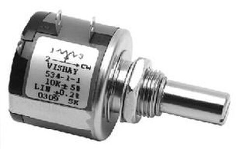 SPECTROL 534-11102 مقاومة المسار: 1KOHM، 5%، 2W، مقياس الجهد السلكي، تفاوت المقاومة: 5%، تصنيف الطاقة: 2W، 1KOHM، 10TURNS in Kuwait
