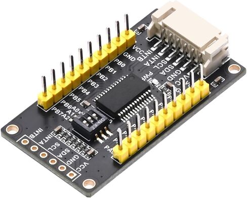 لوحة توسيع MCP23017 I2C GPIO، وحدة توسيع IO 16 بت، مستوى 3.3 فولت/5 فولت، مفتاح عنوان DIP، كابل PH2.0، لـ Raspberry Pi Arduino STM32 in Kuwait