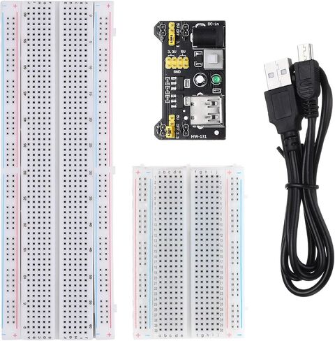 مجموعة لوحة التجارب MECCANIXITY مع وحدة إمداد الطاقة، لوحة تجارب 830/400 نقطة ربط مع كابل USB، مجموعة المرح لمكونات الإلكترونيات لتطوير ممارسة دوائر لوحة STEM in Kuwait