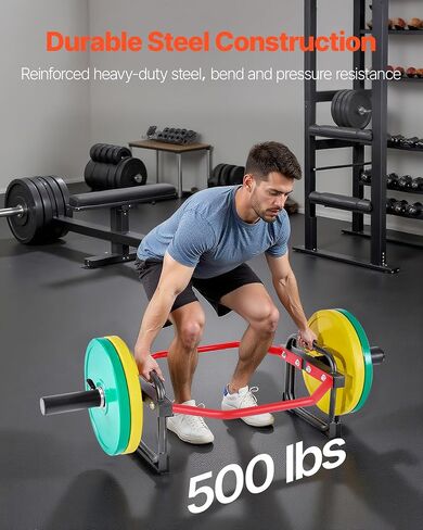 VEVOR Trap Bar Hex Bar، 2 بوصة من الحديد السداسي، قضبان تتغاضى بسعة 500 رطل، معدات رفع الأثقال وتدريب القوة، صالة الألعاب الرياضية المنزلية للقرفصاء، المصاعد الميتة، مكابس الكتف in Kuwait