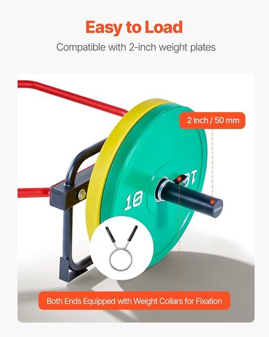 VEVOR Trap Bar Hex Bar، 2 بوصة من الحديد السداسي، قضبان تتغاضى بسعة 500 رطل، معدات رفع الأثقال وتدريب القوة، صالة الألعاب الرياضية المنزلية للقرفصاء، المصاعد الميتة، مكابس الكتف in Kuwait