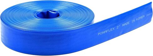 خرطوم تفريغ المياه Ponaflex مقاس 2 بوصة × 300 قدم - مسطح من مادة PVC عالية الضغط للخدمة الشاقة لأنظمة الري والزراعة والاستخدام الصناعي in Kuwait