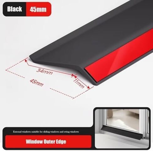 Rubber Window Sealing Strip Waterproof Edge Rain Flashing Easy Installation(Outer Window-45mm) in Kuwait
