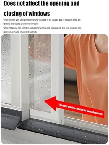 Rubber Window Sealing Strip Waterproof Edge Rain Flashing Easy Installation(Outer Window-45mm) in Kuwait