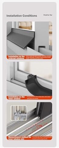 Rubber Window Sealing Strip Waterproof Edge Rain Flashing Easy Installation(Outer Window-45mm) in Kuwait