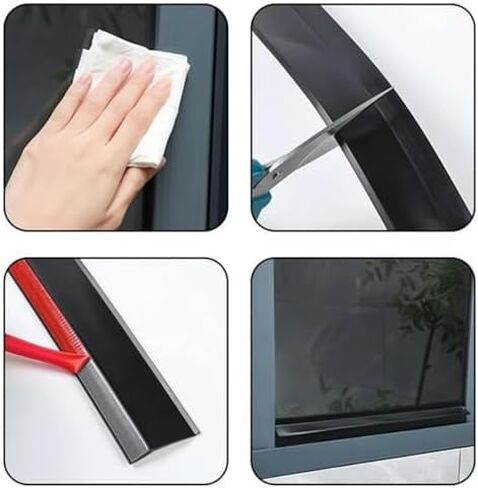 Rubber Window Sealing Strip Waterproof Edge Rain Flashing Easy Installation(Outer Window-45mm) in Kuwait