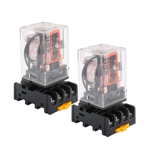 Baomain 2-Pack Power Relay MK2P-I 110VAC Coil DPDT 8 Pin مع مقبس طرفي إضافي، لأنظمة التشغيل الآلي والتحكم in Kuwait