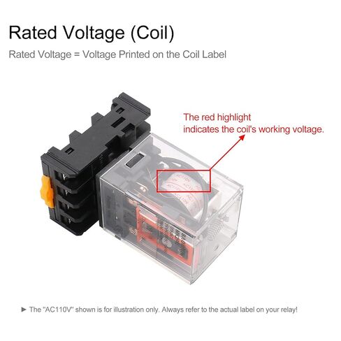 Baomain 2-Pack Power Relay MK2P-I 110VAC Coil DPDT 8 Pin مع مقبس طرفي إضافي، لأنظمة التشغيل الآلي والتحكم in Kuwait