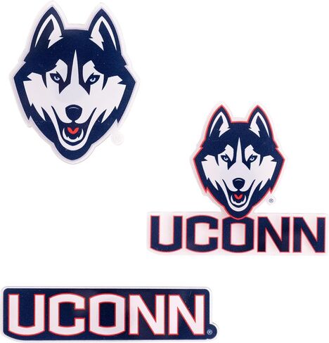 مغناطيس أكريليك من جامعة صبار الصحراء في كونيتيكت، 3 عبوات من تصميم UConn Huskies الزخرفي مرخص رسميًا (مجموعة المغناطيس A) in Kuwait