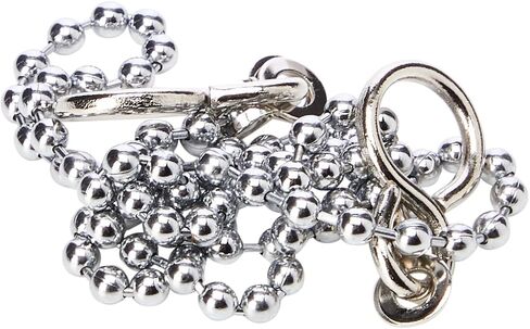 Merriway® BH02251 سلسلة حوض الاستحمام/الحوض مع خطاف 'S'، نوع الكرة، فولاذ مطلي بالكروم - طول 450 مم (18 بوصة) in Kuwait