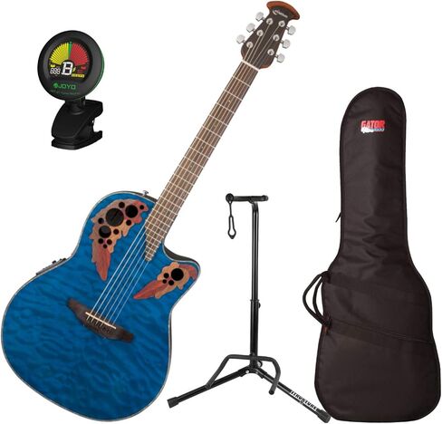 Ovation CE44P-8TQ Celebrity Elite Plus لحاف أزرق شفاف متوسط ​​العمق A/E Guit in Kuwait