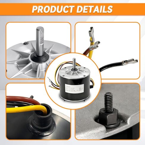 Y7S623C835L Condenser Fan Motor 1/4 HP 208-230V 1110 RPM Compatible with Zhongshan Broad-Ocean Fit for Carrier Replace HC39GE226 HC39CQ230 5KCP39FGY563S in Kuwait