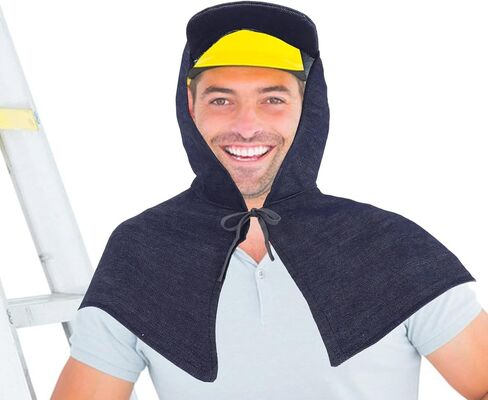 FOMIYES Denim Sandblasting Hood Cap for Woodworking and DIY Painting, Comfortable Breathable Work Protective Hood with Comprehensive Protection and Windproof Design for Men and Women in Kuwait