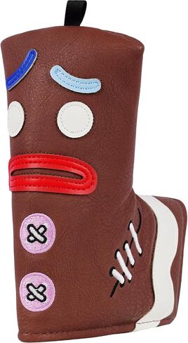 Funny Golf Club Head Cover Driver Headcover Fairway Wood Headcover Hybrid Club Head Cover Dark Brown Monster Cookie in Saudi Arabia