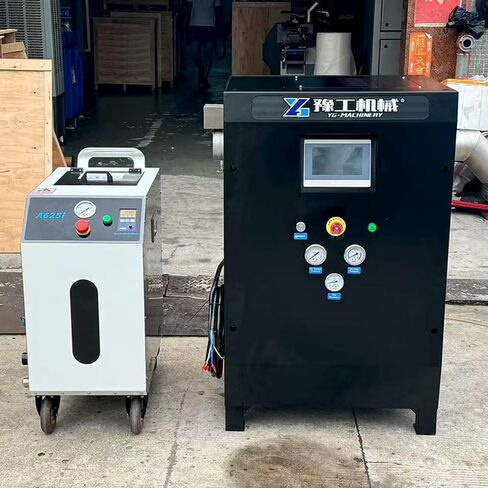 Dry Ice Blaster Adjustable Blast Force Cleaning Gear Pressure Measuring Dial Emergency Stop Switch for Textile Print Roller Hydraulic Machine Oil Sludge Disposal Device in Kuwait