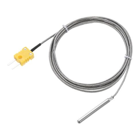 Generic K Type Thermocouple with Plug, Meter Temperature Sensor Probe 0 to 600°C(32 to 1112°F) Stainless Steel, 5x50mm 6.6ft Wire in Saudi Arabia