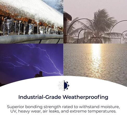 Bond It Weather PRO، مانع تسرب هجين متطور ذو معامل منخفض، مقاوم للأشعة فوق البنفسجية منخفض الرائحة ومقاوم للطقس - النوافذ والأبواب، زجاج ألومنيوم داخلي/خارجي، خشب مطلي بالسيراميك المزجج، أبيض in Kuwait