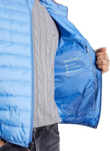 Tommy Hilfiger Men's Lightweight Ultra Loft Packable Puffer Jacket, SkyCloud XL in Kuwait