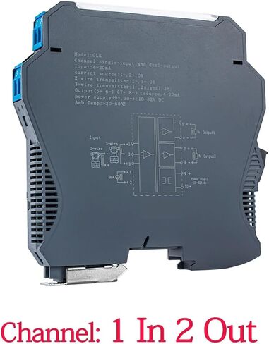 DC24V 4-20ma to 0-10v Signal Isolator 1 in 1 Out 4 20mA Signal Converter Isolator 0-10V to 4-20mA DC Analog Signal Isolator(1 in 2 Out,1-5V) in Kuwait