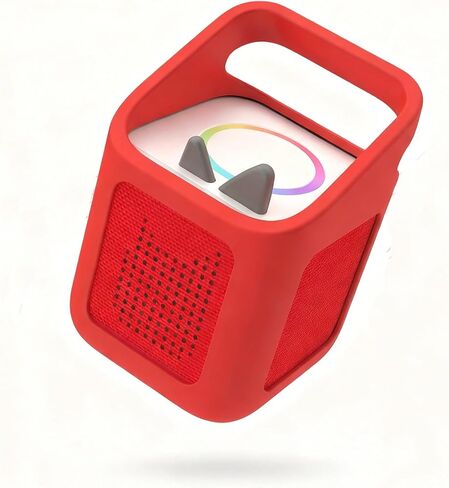 حافظة واقية من السيليكون لمشغل الصوت Toniebox 2، غطاء مقاوم للصدمات ومضاد للخدش مع مقبض حمل محمول، حافظة مناسبة للأطفال لملحقات Toniebox 2 (أحمر) in Kuwait