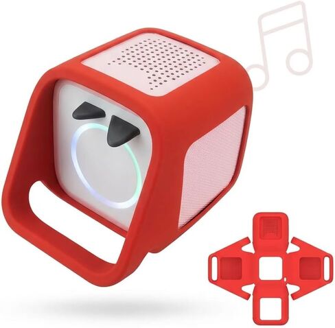 حافظة واقية من السيليكون لمشغل الصوت Toniebox 2، غطاء مقاوم للصدمات ومضاد للخدش مع مقبض حمل محمول، حافظة مناسبة للأطفال لملحقات Toniebox 2 (أحمر) in Kuwait
