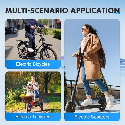 36V 48V 10/14/16/20AH Power Pack 30A BMS 1500+ Cycles and T-Plug Universal for Electric Scooters Ebike Bicycles Motorcycle Tricycle (36V 14AH&Charger) in Kuwait