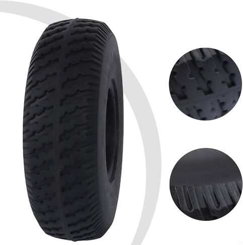 إطار صلب 4.10/3.50-4 260X85 10 بوصة لعربة سكوتر الكهربائية، استبدال عجلة مطاطية مقاومة للاهتراء 3.00-4، أسود in Kuwait