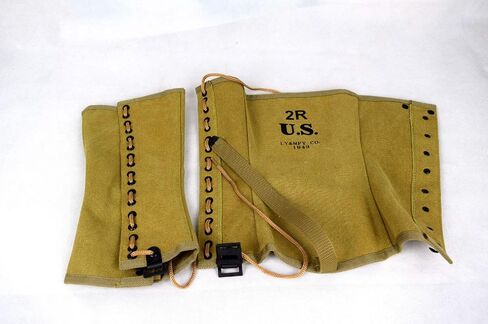 طبق الاصل الحرب العالمية الثانية الجيش الأمريكي M1938 قماش الجراميق طماق قدم ارتداء حجم الولايات المتحدة in Kuwait