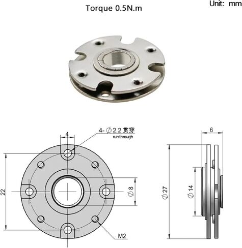 360°Rotating Stainless Steel Double Axis Damping Hinge Can Freely Stop and Tilt Suitable for Instruments and Equipment (Torque(1.0N.m)) in Kuwait