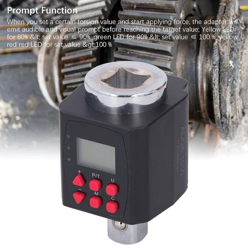 Yctze Digital Torsion Adapter, 3/4 Inch Electronic Torque Wrench Converter, 10-1000 Nm Range Adapter with 2% Accuracy, 500 Data Memory & HD LCD Backlit Display, Ideal for Cycling, in Kuwait