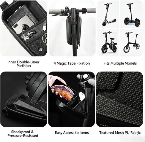 حقيبة تخزين سكوتر كهربائي 3 لتر لـ INMOTION Climber 2022-Present، حقيبة أمامية لمقود السكوتر مقاومة للماء، معظم الدراجات البخارية الكهربائية in Kuwait
