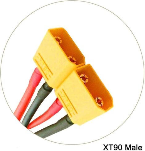 2-حزمة XT90 التوصيل كابل موصل البطارية الموازية 1-أنثى إلى 2-ذكر محول متوازي Y-الفاصل 12AWG ل Quadcopters Multirotors RC LiPo البطارية in Kuwait