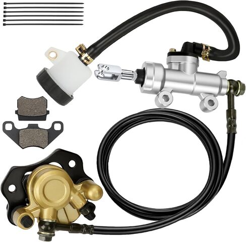 KT196 GO KART BRAKE MASTER MASTER الفرجار مع 69 "69" بديل لمجموعة خرطوم فرامل الهيدروليكية لتجميع كولمان KT196 196CC GK200 GO KART PADS Cable PowerSports Parts Parts in Kuwait