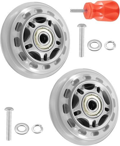 Front Mobile Wheel Replacement Kit Fit for Peloton Bike, 2.72In OD Transport Wheels with Bolts and Washers, Exercise Bike Transport Caster Kit Easy Relocation, 2 Pack in Saudi Arabia