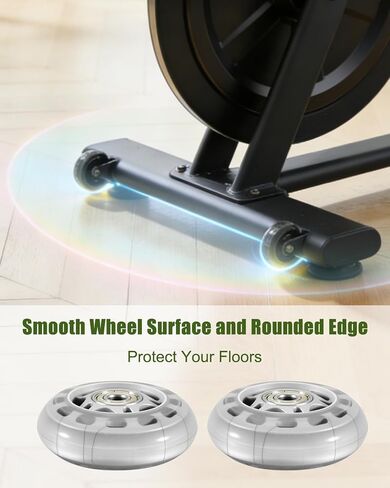 Front Mobile Wheel Replacement Kit Fit for Peloton Bike, 2.72In OD Transport Wheels with Bolts and Washers, Exercise Bike Transport Caster Kit Easy Relocation, 2 Pack in Saudi Arabia