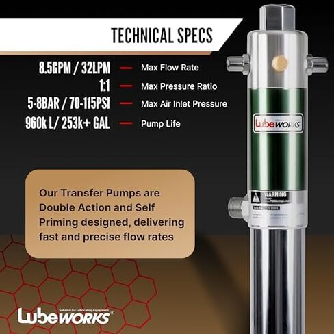 Lubeworks Oil Transfer Drum Pump & Oil Transfer Pump Extension Tube 30" inch Shaft（Bundle Deal） in Saudi Arabia