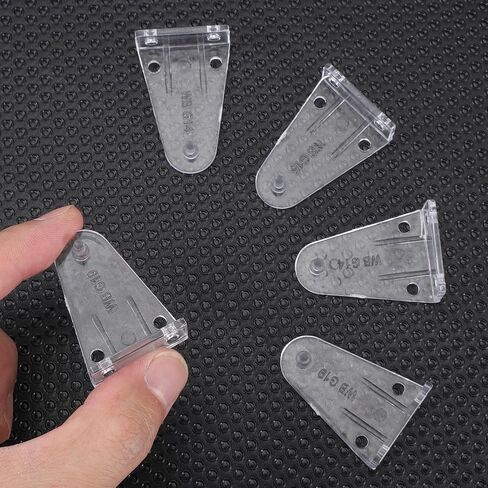 6 Pieces Hold Down Bracket 2 Inch Mini Brackets for Blinds Clear Plastic Blind Brackets Holder Blind Bottom Rail Hold Clips Replacements Parts with Install Screws for Shades Windows Doors in Kuwait