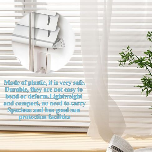 6 Pieces Hold Down Bracket 2 Inch Mini Brackets for Blinds Clear Plastic Blind Brackets Holder Blind Bottom Rail Hold Clips Replacements Parts with Install Screws for Shades Windows Doors in Kuwait