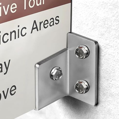 8 Pack U Sign Brackets for 1/4" Material Corners, Sign Substrate Mounting | 304 Stainless Steel in Kuwait