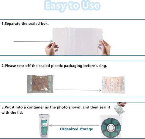 4 Pack Filament Storage Container for 3D Printing Filaments Sealing and Protection, 3D Printer Filament Storage Dry Box with Desiccant&Label,Water and Dust-Proof 4.0L, Clear (9.45 * 9.25 * 4.3) in Saudi Arabia