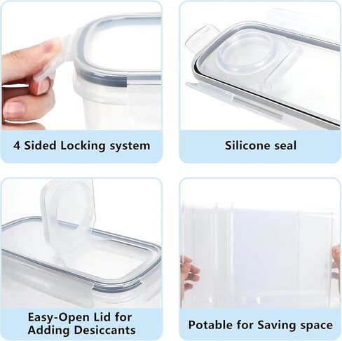4 Pack Filament Storage Container for 3D Printing Filaments Sealing and Protection, 3D Printer Filament Storage Dry Box with Desiccant&Label,Water and Dust-Proof 4.0L, Clear (9.45 * 9.25 * 4.3) in Saudi Arabia