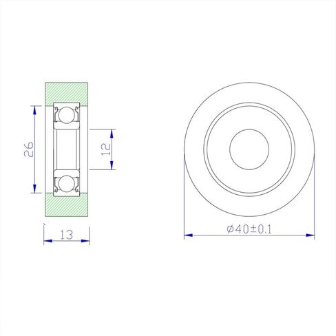 منتجات نقل الطاقة 6001 2RS محمل كروي مغطى بمحامل بكرة RS بلاستيكية POM 12x40x13mm in Kuwait