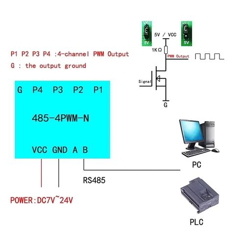 4-Channel 485 to PWM/NPN Signal Output/High-Frequency Square Wave Pulse Signal Generator Modbus in Saudi Arabia