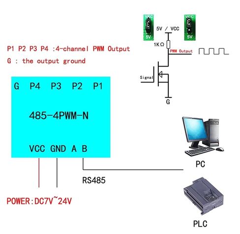 4-Channel 485 to PWM/NPN Signal Output/High-Frequency Square Wave Pulse Signal Generator Modbus in Saudi Arabia
